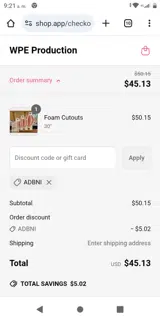 ADBNI coupon verification screenshot