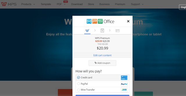 WPS checkout page showing WPS discount code box | Screenshot taken by SimplyCodes community member on Mar 19, 2021