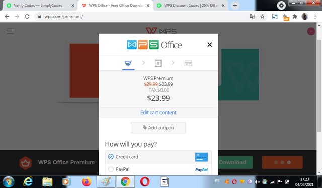 WPS checkout page showing WPS discount code box | Screenshot taken by SimplyCodes community member on May 4, 2021