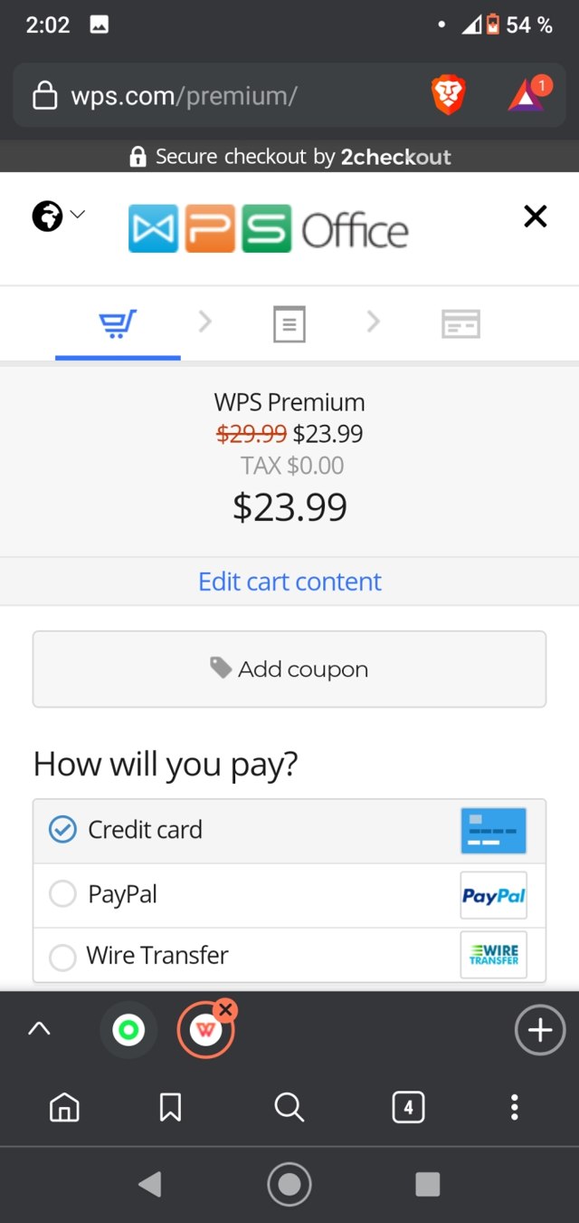 WPS checkout page showing WPS discount code box | Screenshot taken by SimplyCodes community member on Jul 21, 2021