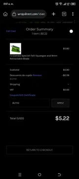 BUY10 coupon verification screenshot