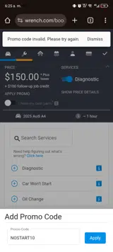 Wrench coupon verification screenshot