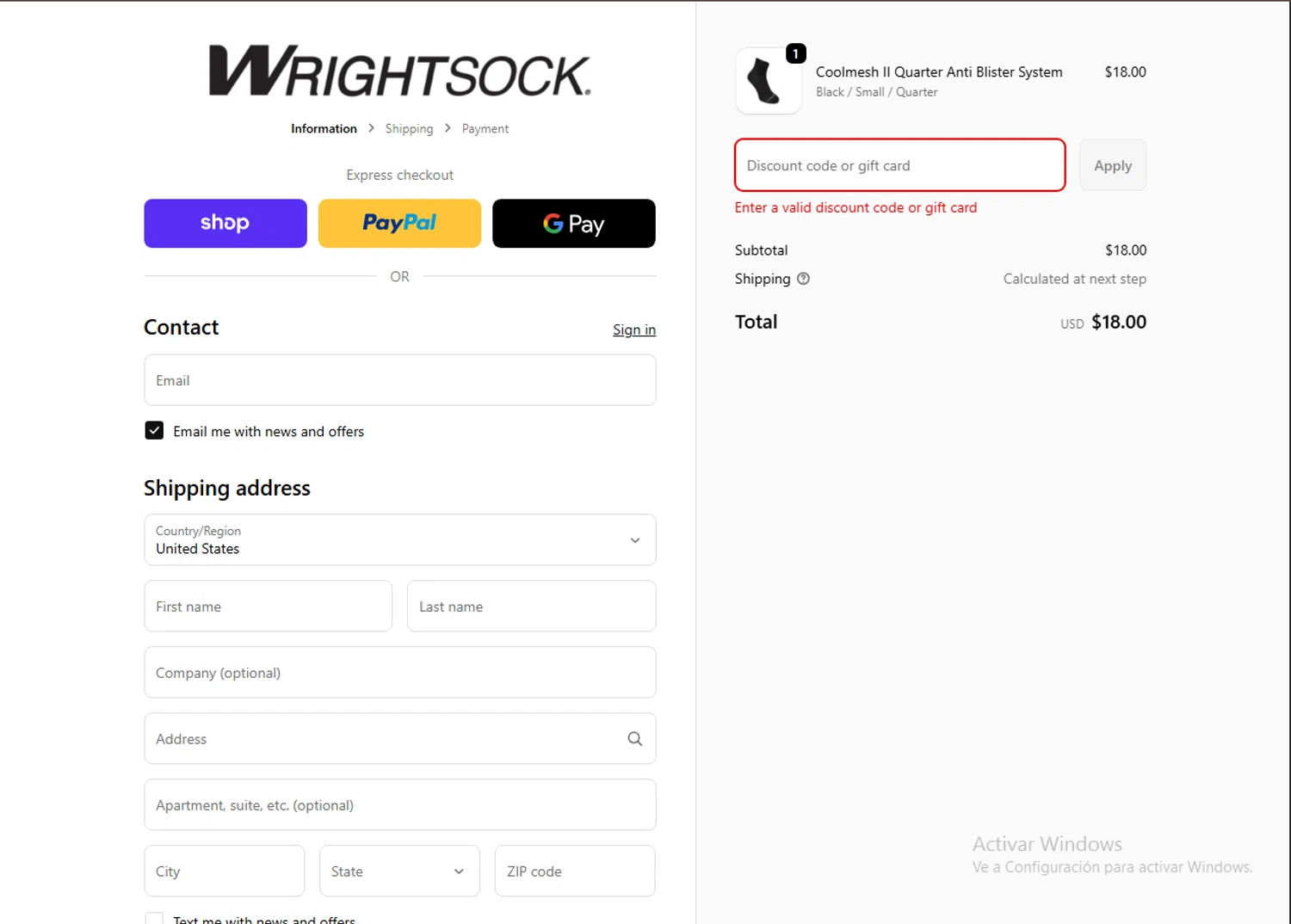 Wrightsock discount code screenshot showing code WSBFCM25 applied at Wrightsock checkout page. Uploaded by SimplyCodes community member GoldMonarch2173 on Dec 4, 2025