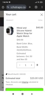 BlackFriday50 coupon verification screenshot