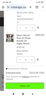 WinterTime50 coupon verification screenshot