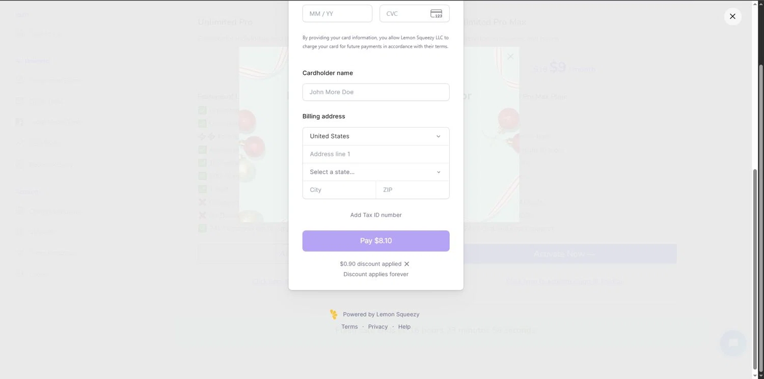 Writecream promo code screenshot showing code WRITE10 applied at Writecream checkout page. Uploaded by SimplyCodes community member Depressive on Jun 11, 2025