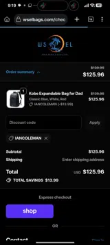 IANCOLEMAN coupon verification screenshot