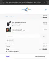 YEFFRY coupon verification screenshot