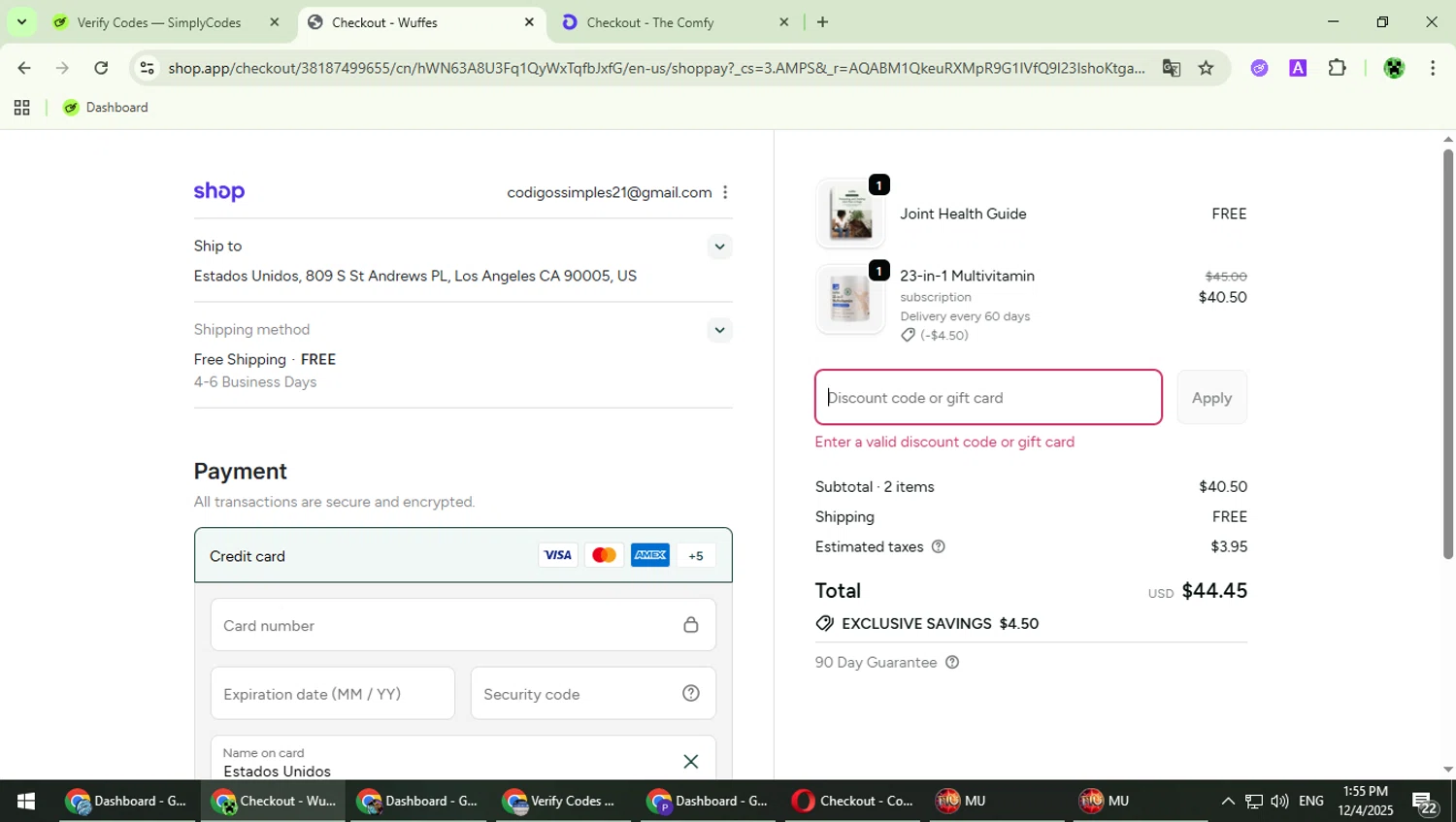 Wuffes discount code screenshot showing code BF30 applied at Wuffes checkout page. Uploaded by SimplyCodes community member MaitoGai on Dec 4, 2025