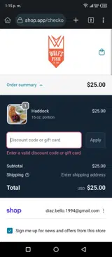 SMOKEDSALMON coupon verification screenshot