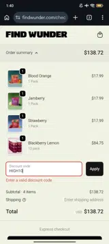 HIGH10 coupon verification screenshot