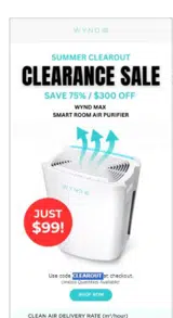 CLEAROUT coupon verification screenshot