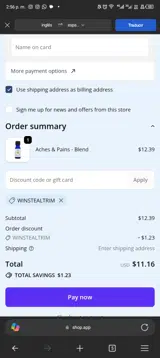 winstealtrim coupon verification screenshot