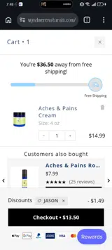 JASON coupon verification screenshot