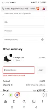 bf20sale coupon verification screenshot