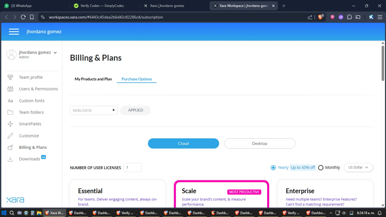 Xara checkout page showing Xara discount code box | Screenshot taken by SimplyCodes community member on Dec 22, 2025