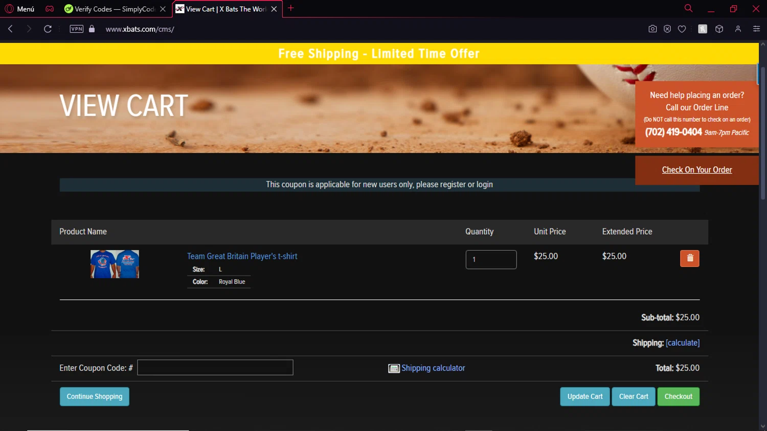 X Bats checkout page showing X Bats coupon code box | Screenshot taken by SimplyCodes community member on Sep 24, 2024
