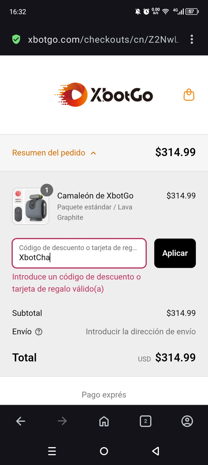 XbotGo discount code screenshot showing code XbotCha applied at XbotGo checkout page. Uploaded by SimplyCodes community member Olivatle37 on Jul 4, 2025