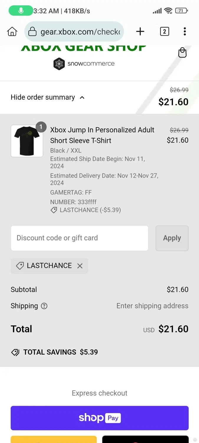 where to use Xbox promo code box