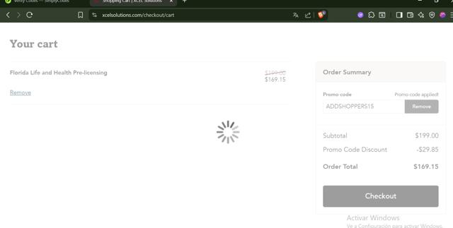 XCEL Solutions checkout page showing XCEL Solutions discount code box | Screenshot taken by SimplyCodes community member on Sep 3, 2025