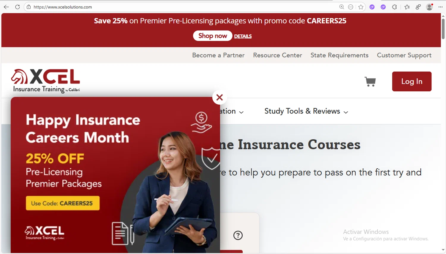 XCEL Solutions promo code screenshot showing code CAREERS25 applied at XCEL Solutions checkout page. Uploaded by SimplyCodes community member VoucherFalcon3942 on Feb 21, 2026
