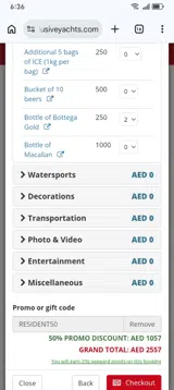 RESIDENT50 coupon verification screenshot