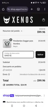 SAVE10 coupon verification screenshot