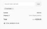 Hoy2020 coupon verification screenshot