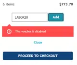 XLAB coupon verification screenshot