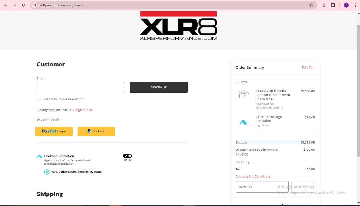 how to use XLR8 Performance coupons