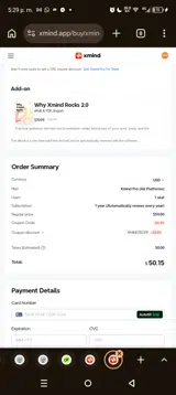 XMIND15OFF coupon verification screenshot