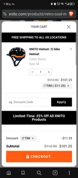 TIM coupon verification screenshot