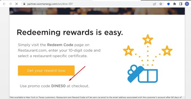Xoom Energy checkout page showing Xoom Energy promo code box | Screenshot taken by SimplyCodes community member on Sep 24, 2022