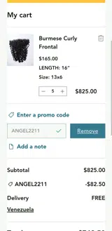 ANGEL2211 coupon verification screenshot