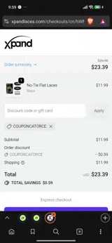 COUPONCATORCE coupon verification screenshot