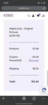 Xpole Us coupon verification screenshot