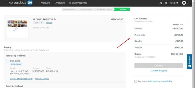 Xpressdocs checkout page showing Xpressdocs promo code box | Screenshot taken by SimplyCodes community member on May 21, 2022