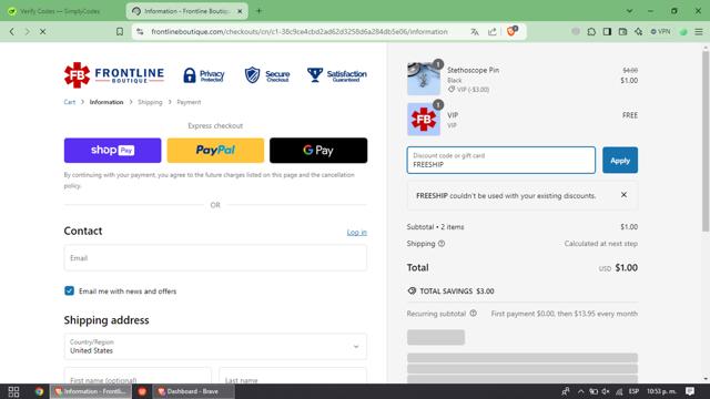 Xpressdocs checkout page showing Xpressdocs promo code box | Screenshot taken by SimplyCodes community member on Oct 26, 2024
