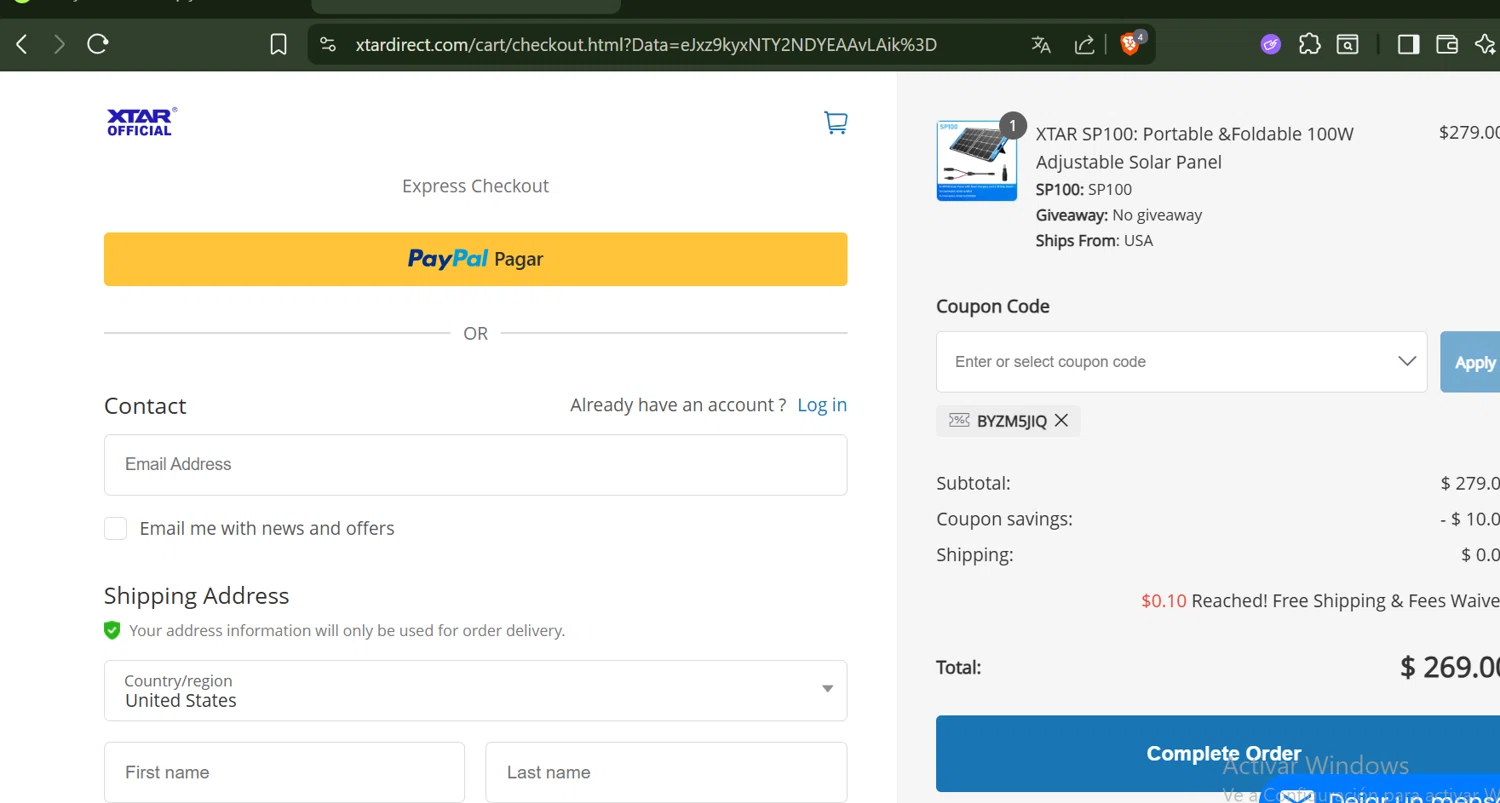 XTAR Technology promo code screenshot showing code BYZM5JIQ applied at XTAR Technology checkout page. Uploaded by SimplyCodes community member SwiftLynx6587 on Nov 3, 2025
