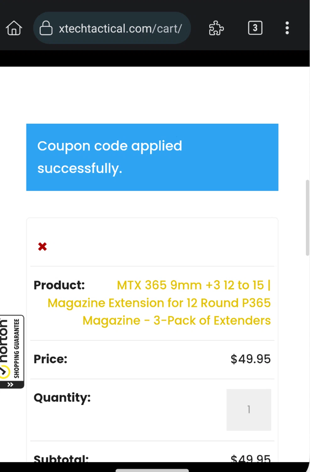 XTech Tactical coupon code screenshot showing code SOOTCH00 applied at XTech Tactical checkout page. Uploaded by SimplyCodes community member ExtraordinaryMaestro4194 on Jun 6, 2025