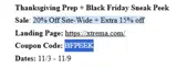 BFPEEK coupon verification screenshot