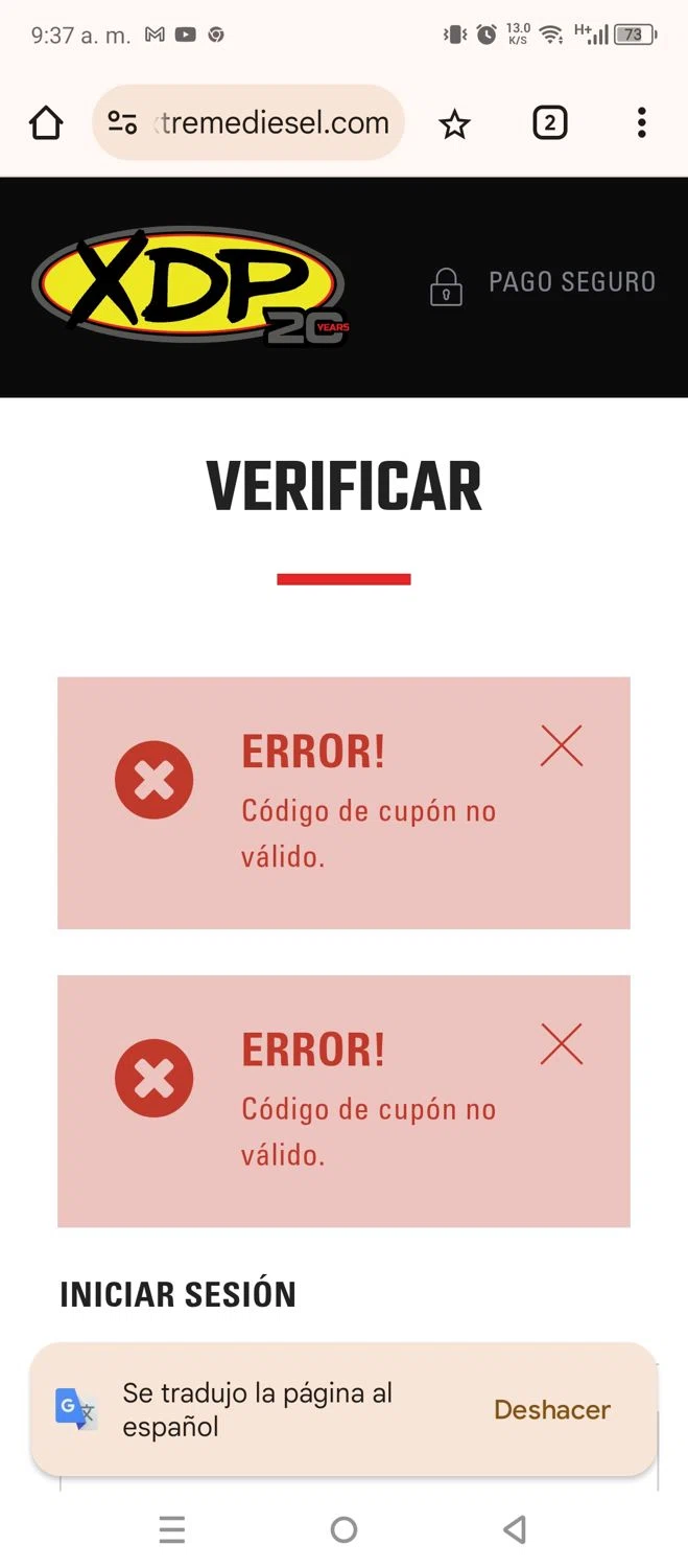 Xtreme Diesel Performance promo code screenshot showing code SSBC100 applied at Xtreme Diesel Performance checkout page. Uploaded by SimplyCodes community member 220919 on Dec 21, 2025