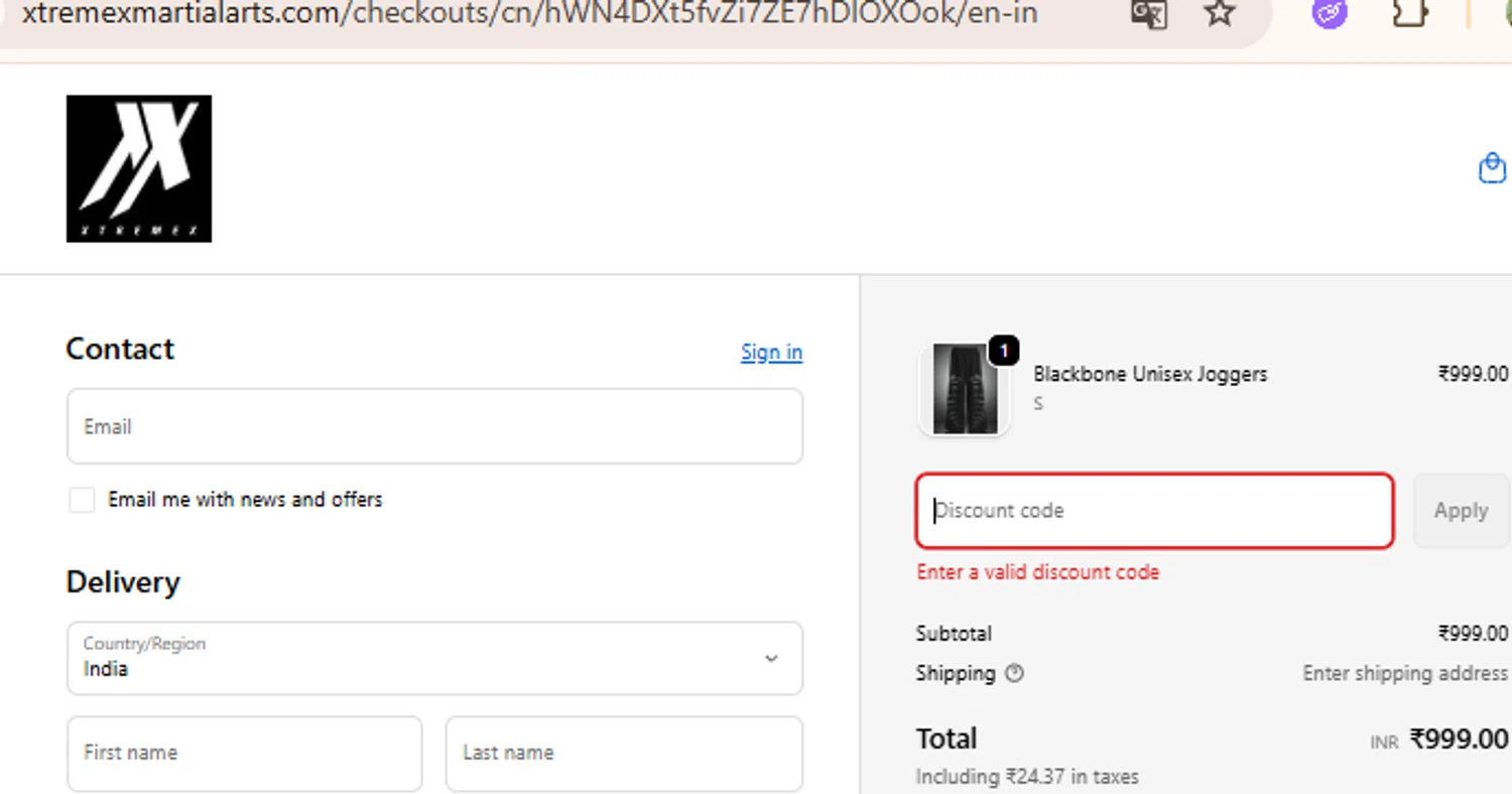 XtremeX coupon code screenshot showing code TUNAX applied at XtremeX checkout page. Uploaded by SimplyCodes community member BudgetLion5814 on Oct 17, 2025