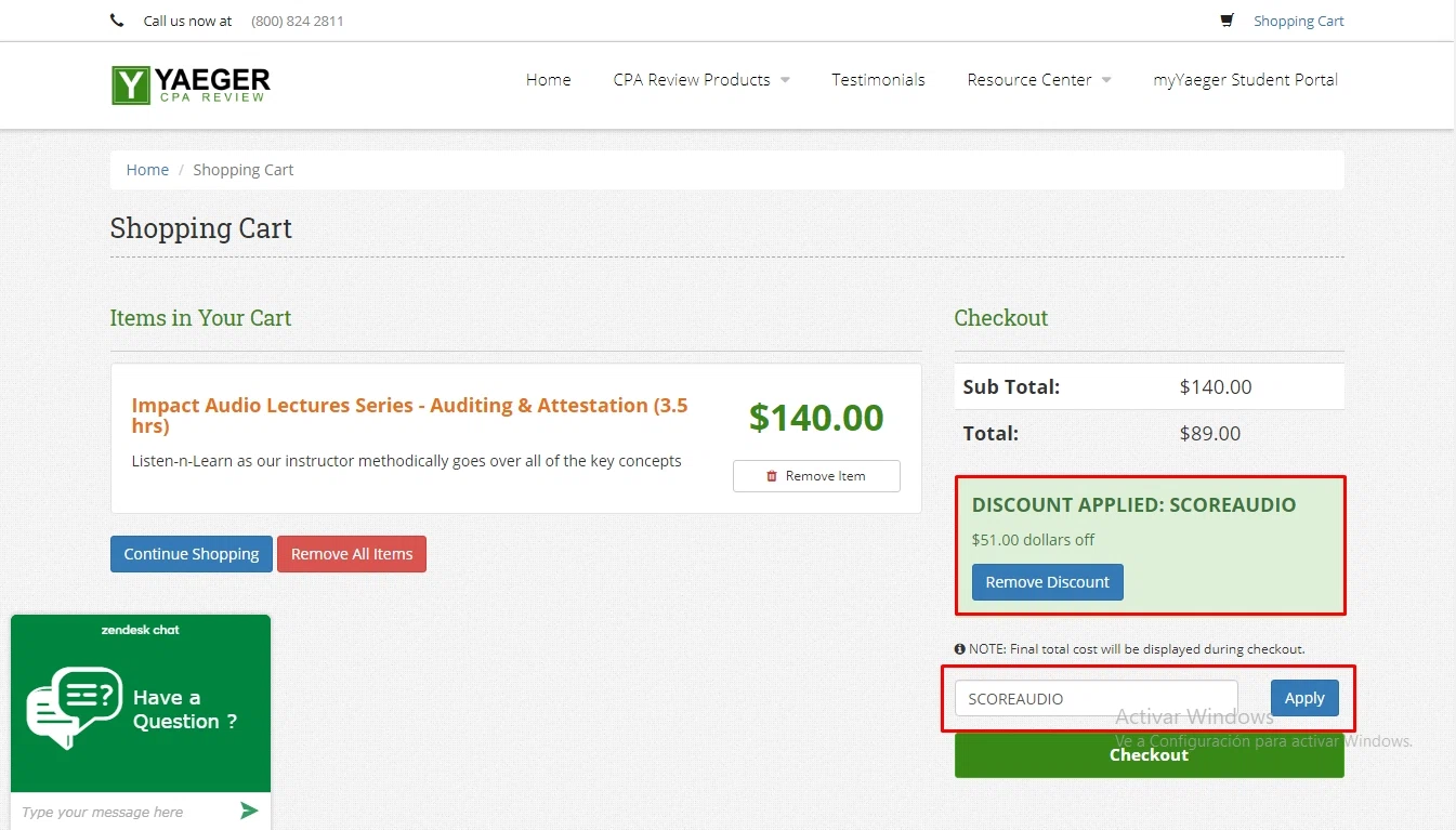 how to use Yaeger CPA Review coupons