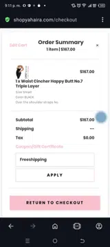 Yahaira coupon verification screenshot