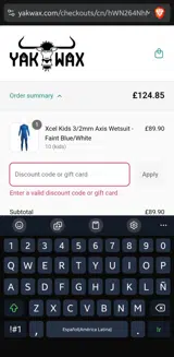 SURFTHUR20 coupon verification screenshot
