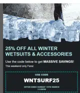 WNTSURF25 coupon verification screenshot
