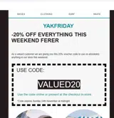 VALUED20 coupon verification screenshot