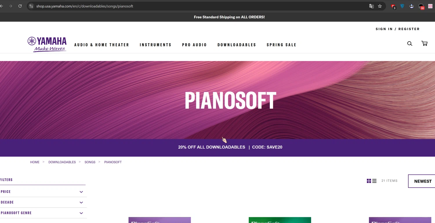 Yamaha checkout page showing Yamaha promo code box | Screenshot taken by SimplyCodes community member on Mar 25, 2025