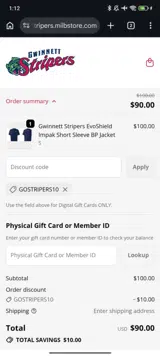Hartford Yard Goats coupon verification screenshot